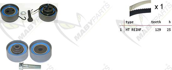 Mabyparts OBK010083 - Комплект зубчатого ремня ГРМ autospares.lv