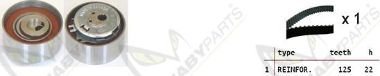 Mabyparts OBK010082 - Комплект зубчатого ремня ГРМ autospares.lv