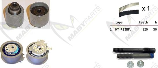 Mabyparts OBK010037 - Комплект зубчатого ремня ГРМ autospares.lv