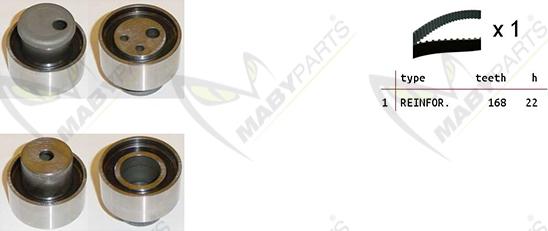 Mabyparts OBK010070 - Комплект зубчатого ремня ГРМ autospares.lv