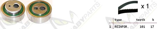 Mabyparts OBK010194 - Комплект зубчатого ремня ГРМ autospares.lv