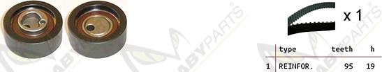 Mabyparts OBK010195 - Комплект зубчатого ремня ГРМ autospares.lv