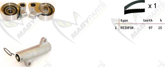 Mabyparts OBK010198 - Комплект зубчатого ремня ГРМ autospares.lv