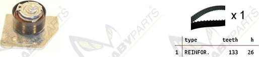 Mabyparts OBK010144 - Комплект зубчатого ремня ГРМ autospares.lv