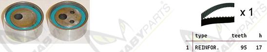 Mabyparts OBK010145 - Комплект зубчатого ремня ГРМ autospares.lv