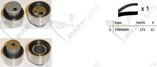 Mabyparts OBK010155 - Комплект зубчатого ремня ГРМ autospares.lv