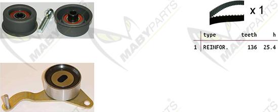 Mabyparts OBK010169 - Комплект зубчатого ремня ГРМ autospares.lv