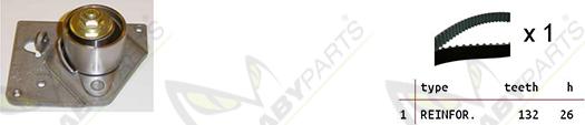 Mabyparts OBK010105 - Комплект зубчатого ремня ГРМ autospares.lv