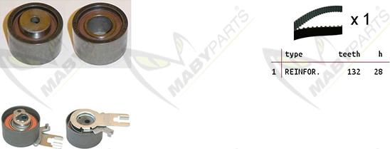 Mabyparts OBK010118 - Комплект зубчатого ремня ГРМ autospares.lv