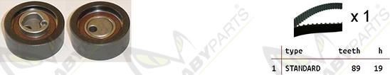 Mabyparts OBK010126 - Комплект зубчатого ремня ГРМ autospares.lv