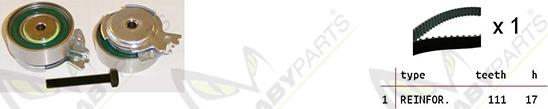 Mabyparts OBK010121 - Комплект зубчатого ремня ГРМ autospares.lv