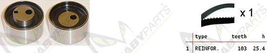 Mabyparts OBK010171 - Комплект зубчатого ремня ГРМ autospares.lv