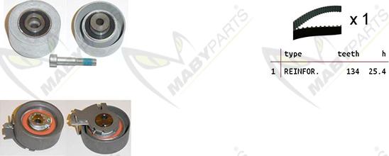 Mabyparts OBK010173 - Комплект зубчатого ремня ГРМ autospares.lv