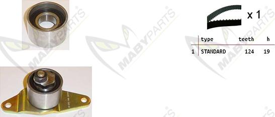 Mabyparts OBK010390 - Комплект зубчатого ремня ГРМ autospares.lv