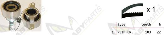 Mabyparts OBK010354 - Комплект зубчатого ремня ГРМ autospares.lv