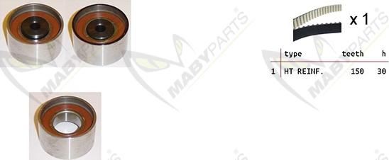 Mabyparts OBK010355 - Комплект зубчатого ремня ГРМ autospares.lv