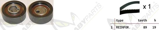 Mabyparts OBK010301 - Комплект зубчатого ремня ГРМ autospares.lv