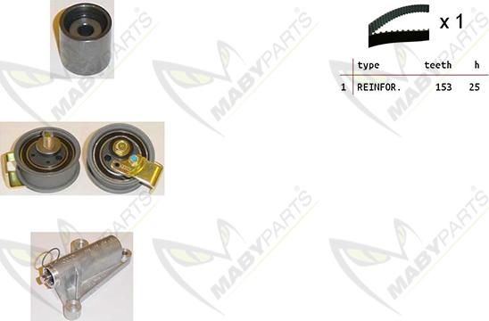 Mabyparts OBK010318 - Комплект зубчатого ремня ГРМ autospares.lv