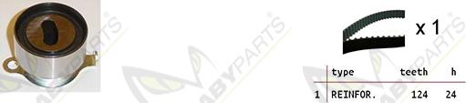 Mabyparts OBK010313 - Комплект зубчатого ремня ГРМ autospares.lv