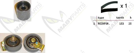 Mabyparts OBK010317 - Комплект зубчатого ремня ГРМ autospares.lv