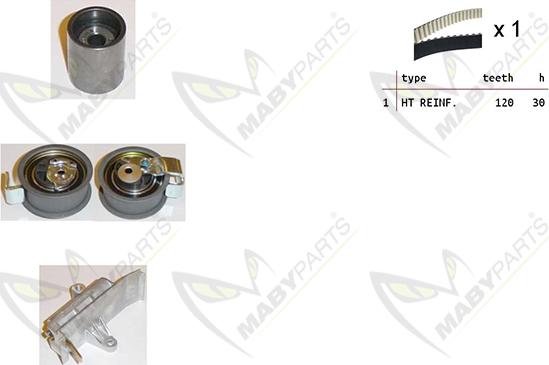 Mabyparts OBK010380 - Комплект зубчатого ремня ГРМ autospares.lv