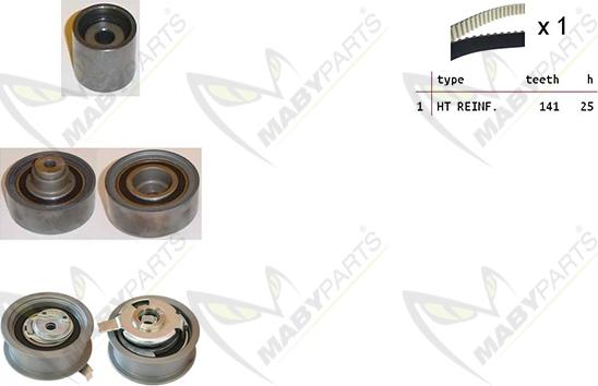 Mabyparts OBK010382 - Комплект зубчатого ремня ГРМ autospares.lv