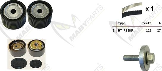 Mabyparts OBK010339 - Комплект зубчатого ремня ГРМ autospares.lv