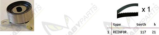 Mabyparts OBK010330 - Комплект зубчатого ремня ГРМ autospares.lv