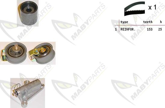 Mabyparts OBK010373 - Комплект зубчатого ремня ГРМ autospares.lv