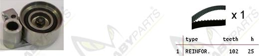 Mabyparts OBK010298 - Комплект зубчатого ремня ГРМ autospares.lv