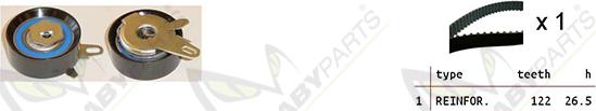 Mabyparts OBK010293 - Комплект зубчатого ремня ГРМ autospares.lv