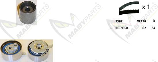 Mabyparts OBK010248 - Комплект зубчатого ремня ГРМ autospares.lv