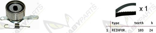 Mabyparts OBK010254 - Комплект зубчатого ремня ГРМ autospares.lv