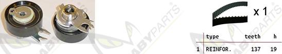 Mabyparts OBK010251 - Комплект зубчатого ремня ГРМ autospares.lv