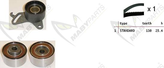 Mabyparts OBK010252 - Комплект зубчатого ремня ГРМ autospares.lv