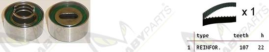 Mabyparts OBK010264 - Комплект зубчатого ремня ГРМ autospares.lv