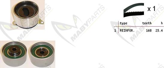 Mabyparts OBK010265 - Комплект зубчатого ремня ГРМ autospares.lv