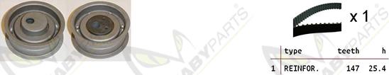 Mabyparts OBK010262 - Комплект зубчатого ремня ГРМ autospares.lv