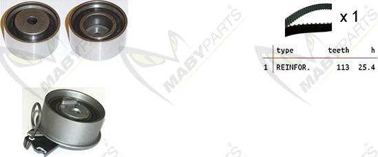 Mabyparts OBK010209 - Комплект зубчатого ремня ГРМ autospares.lv