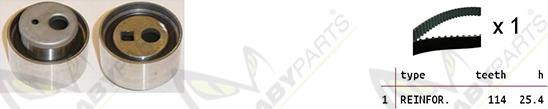 Mabyparts OBK010206 - Комплект зубчатого ремня ГРМ autospares.lv