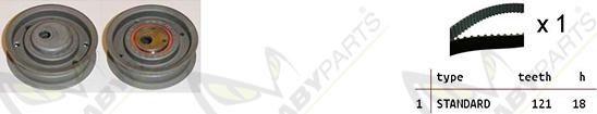 Mabyparts OBK010203 - Комплект зубчатого ремня ГРМ autospares.lv