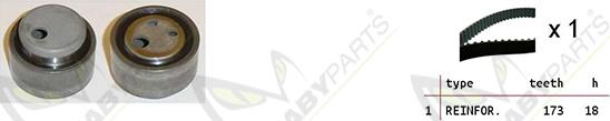 Mabyparts OBK010216 - Комплект зубчатого ремня ГРМ autospares.lv