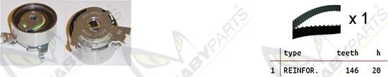 Mabyparts OBK010217 - Комплект зубчатого ремня ГРМ autospares.lv