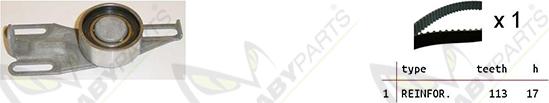 Mabyparts OBK010287 - Комплект зубчатого ремня ГРМ autospares.lv