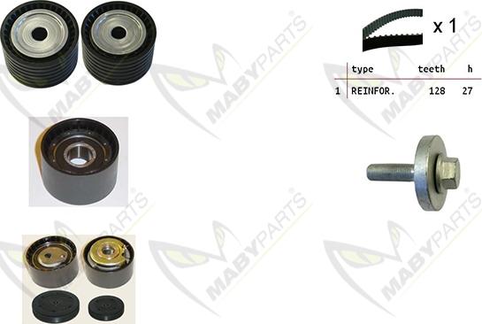 Mabyparts OBK010224 - Комплект зубчатого ремня ГРМ autospares.lv