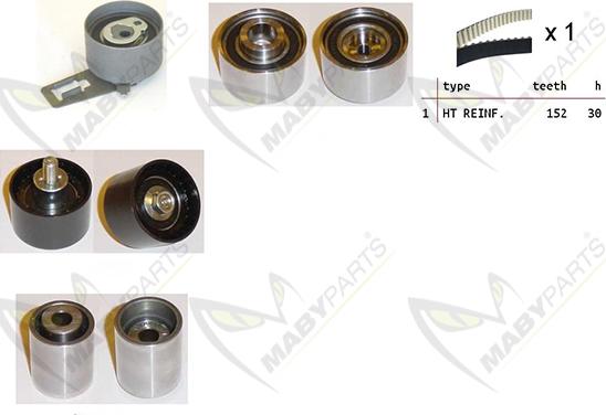 Mabyparts OBK010226 - Комплект зубчатого ремня ГРМ autospares.lv