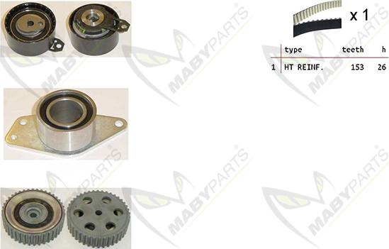 Mabyparts OBK010275 - Комплект зубчатого ремня ГРМ autospares.lv