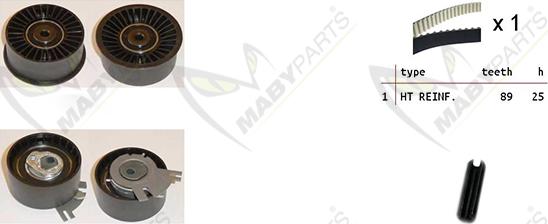 Mabyparts OBK010276 - Комплект зубчатого ремня ГРМ autospares.lv