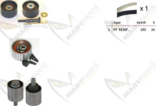 Mabyparts OBK010278 - Комплект зубчатого ремня ГРМ autospares.lv