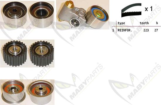 Mabyparts OBK010272 - Комплект зубчатого ремня ГРМ autospares.lv